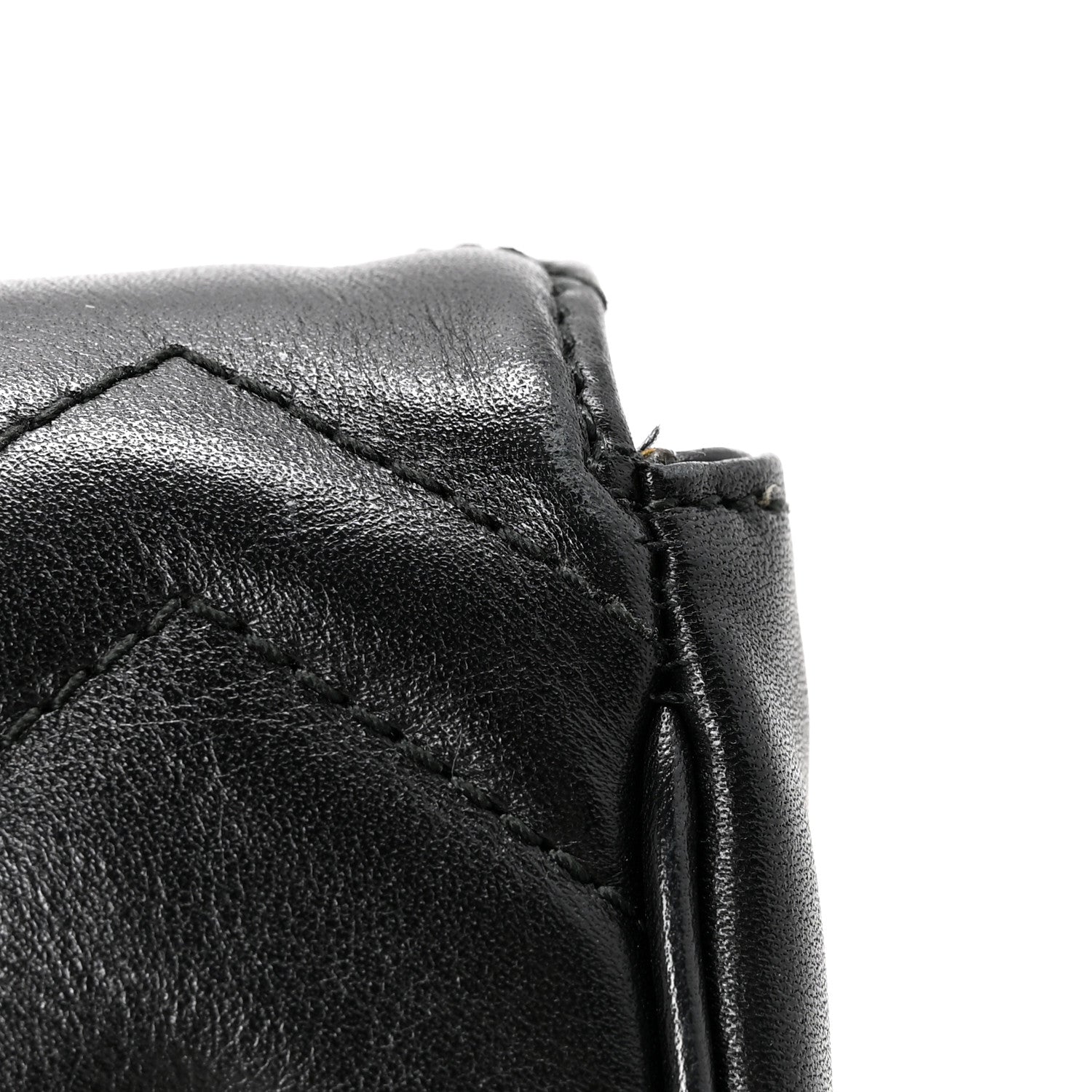 Gucci Calfskin Matelasse Super Mini GG Marmont Shoulder Bag Black 15 of 16