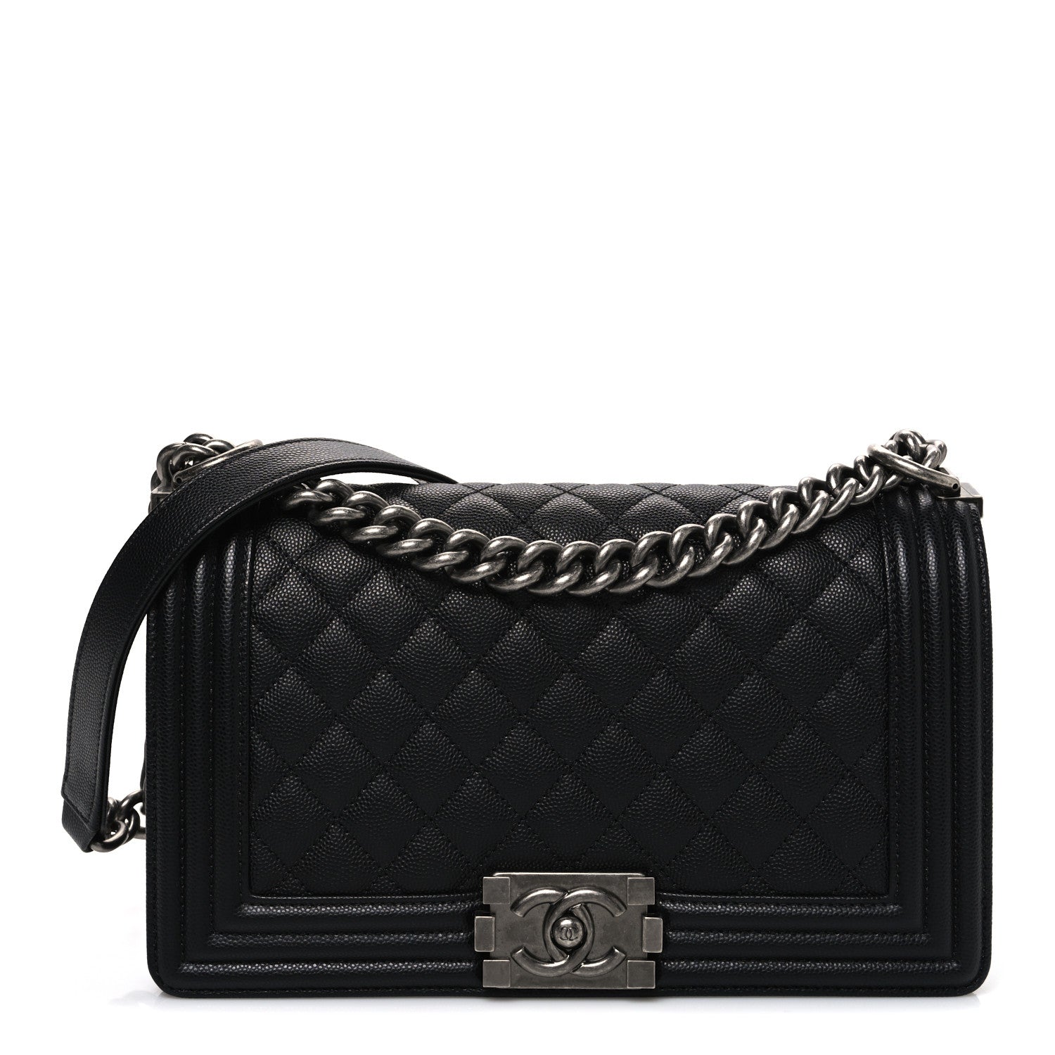 Chanel Caviar Quilted Medium Boy Flap Black 1 of 9