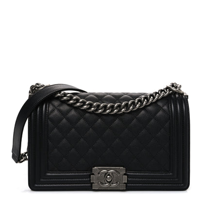 Chanel Caviar Quilted Medium Boy Flap Black 1 of 9