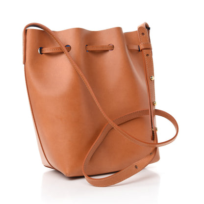 Mansur Gavriel Vegetable Tanned Calfskin Mini Bucket Bag Camello Azzurro 3 of 11