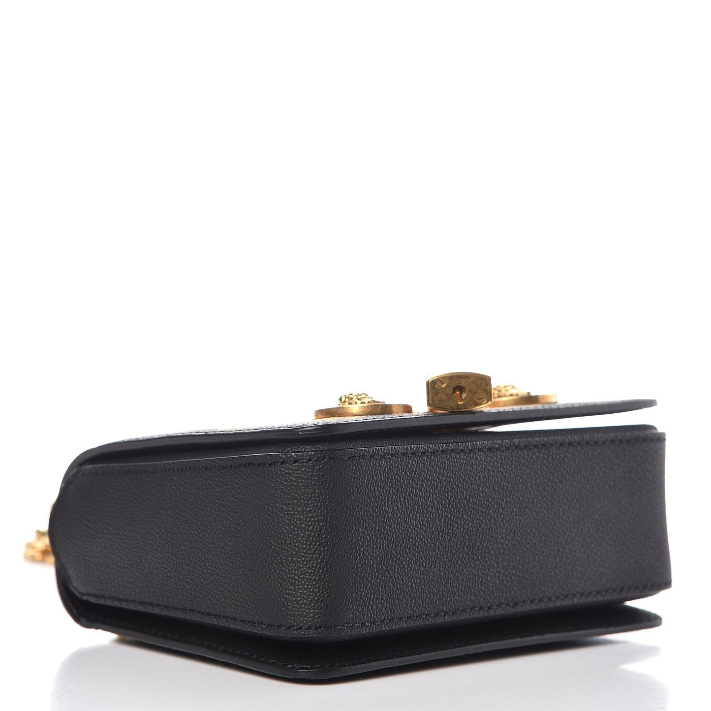 Calfskin Barocco Printed Icon Small Shoulder Bag Black