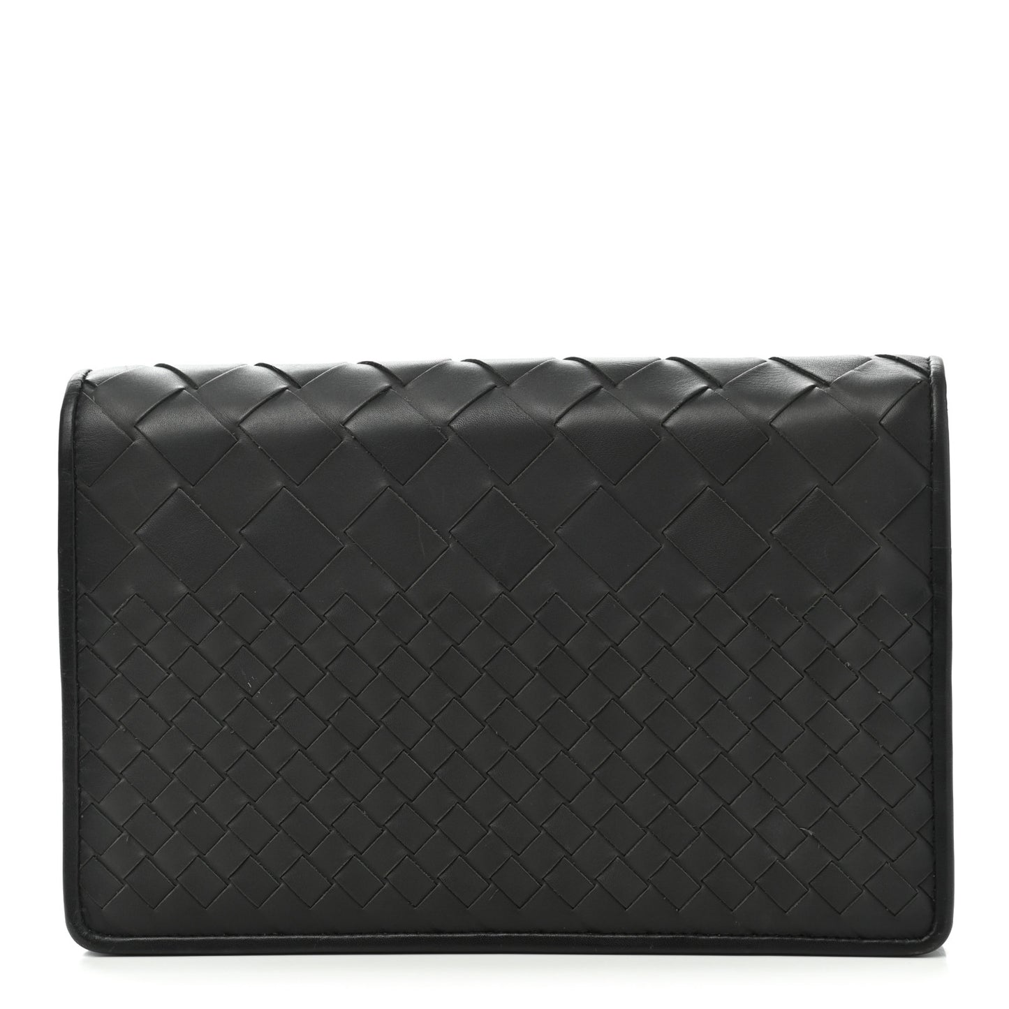 Nappa Intrecciato Medium Woven Clutch Black