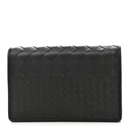 Bottega Veneta Nappa Intrecciato Medium Woven Clutch Black 1 of 12
