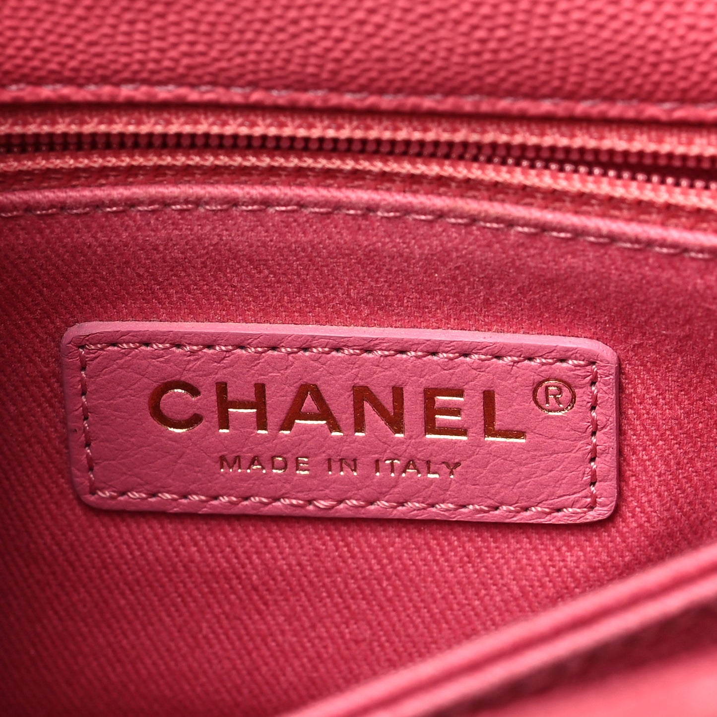 Caviar Lizard Embossed Quilted Mini Coco Handle Flap Pink