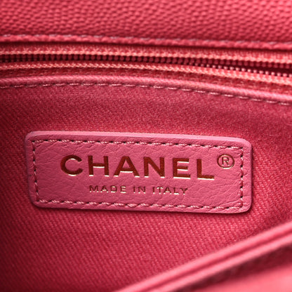 Chanel Caviar Lizard Embossed Quilted Mini Coco Handle Flap Pink 6 of 10