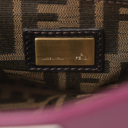 Fendi Goatskin Zucca Medium Peekaboo Iconic Satchel Ciclamino Tobacco Moro 8 of 15
