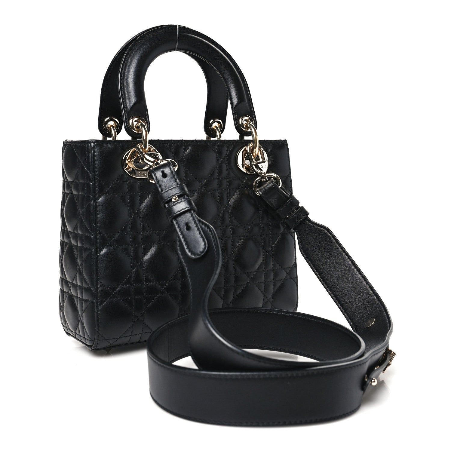 Christian Dior Lambskin Cannage Small My ABCDior Lady Dior Black 2 of 11