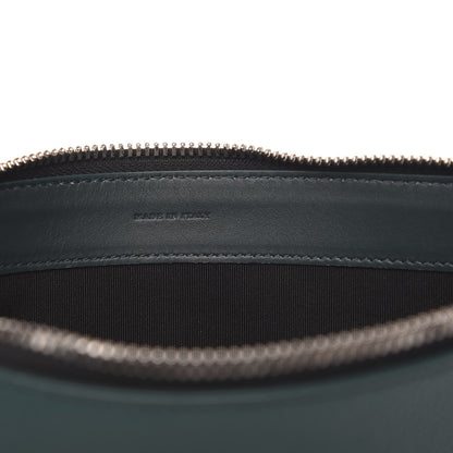 Burberry Grainy Calfskin Edin Zip Pouch Dark Cyan 7 of 9