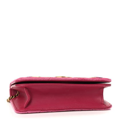 Gucci Velvet Matelasse Love Embroidered GG Marmont Mini Bag Light Raspberry Rose 4 of 8
