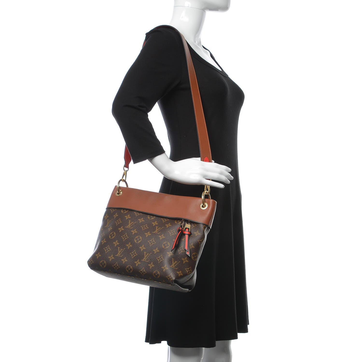 Louis Vuitton Monogram Tuileries Besace Caramel Rouge 2 of 11