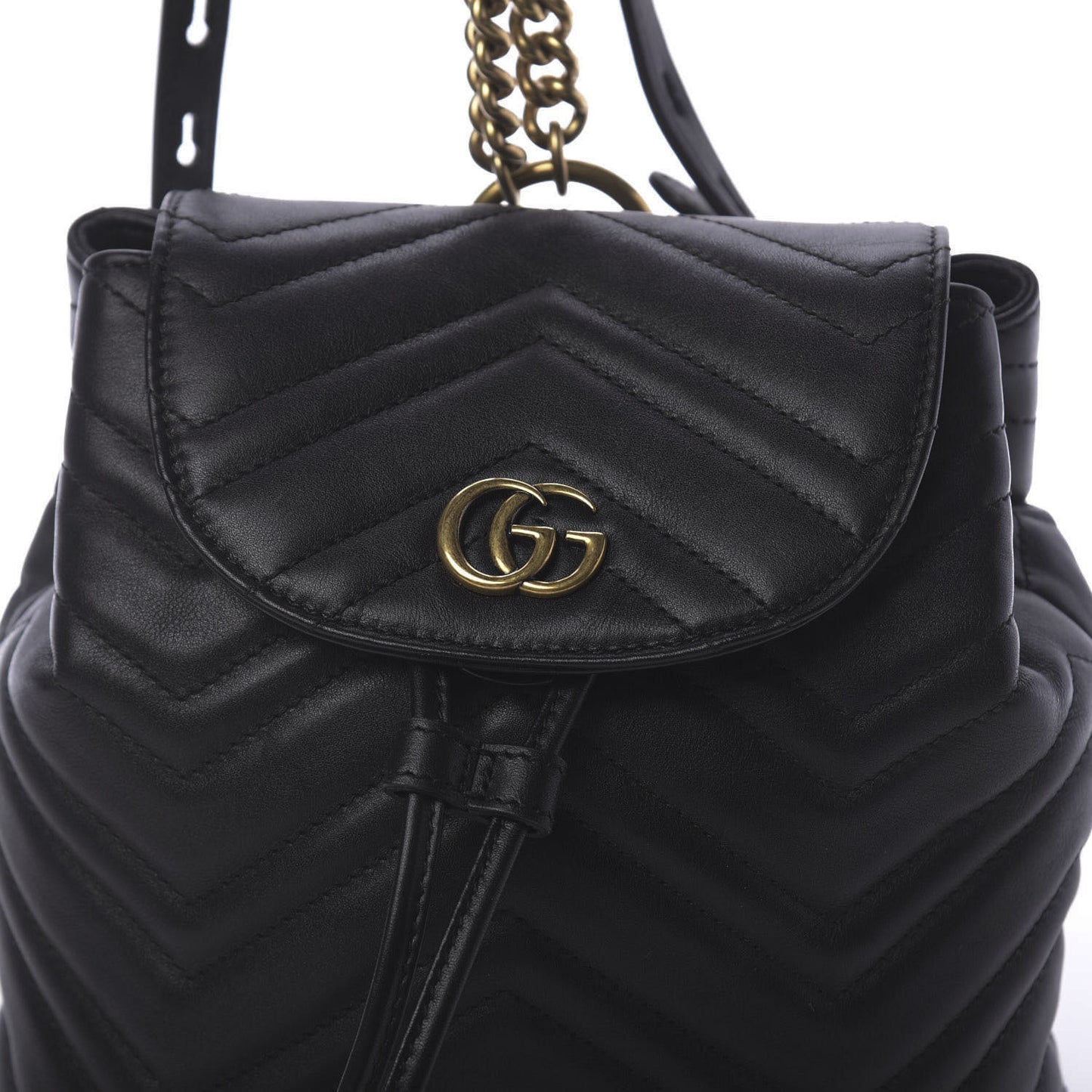 Calfskin Matelasse GG Marmont Flap Backpack Black