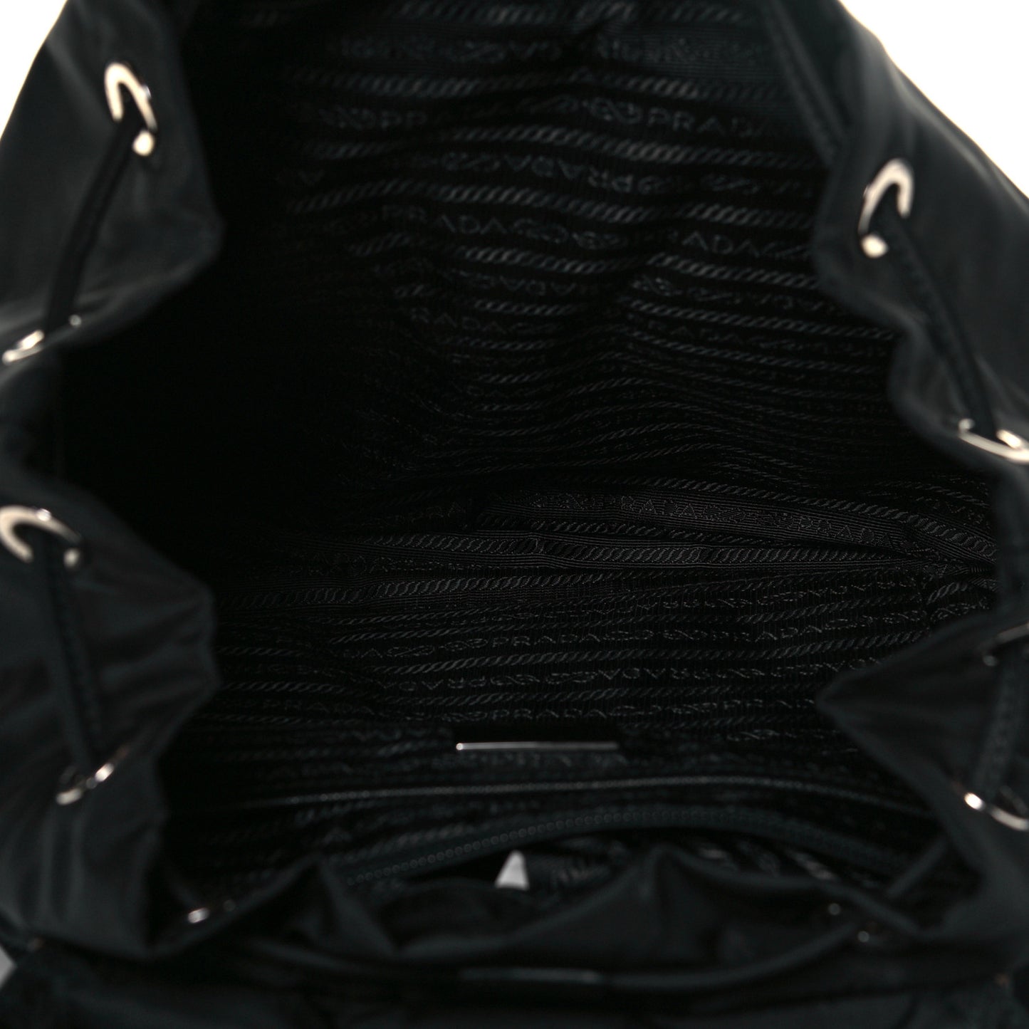 Tessuto Nylon Saffiano Medium Backpack Black