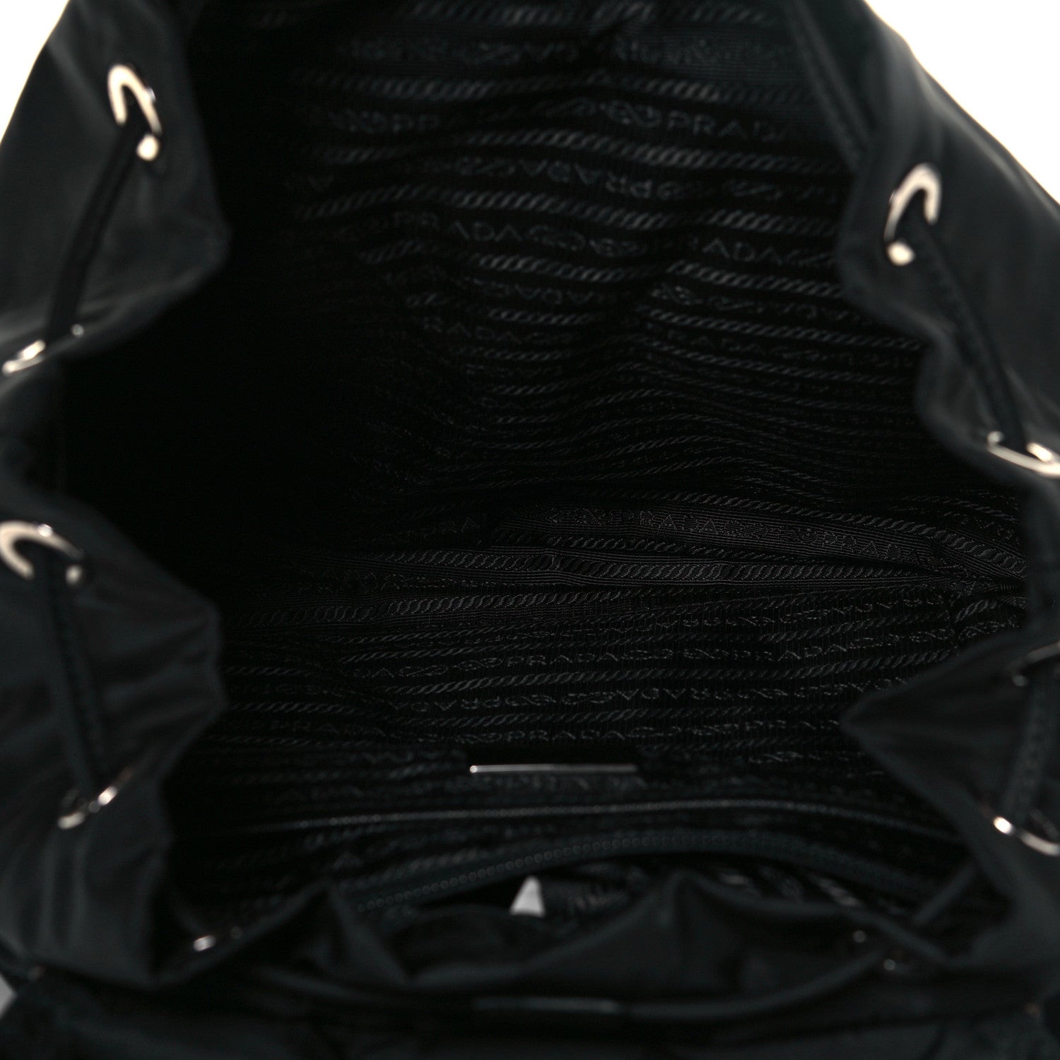 Prada Tessuto Nylon Saffiano Medium Backpack Black 4 of 9