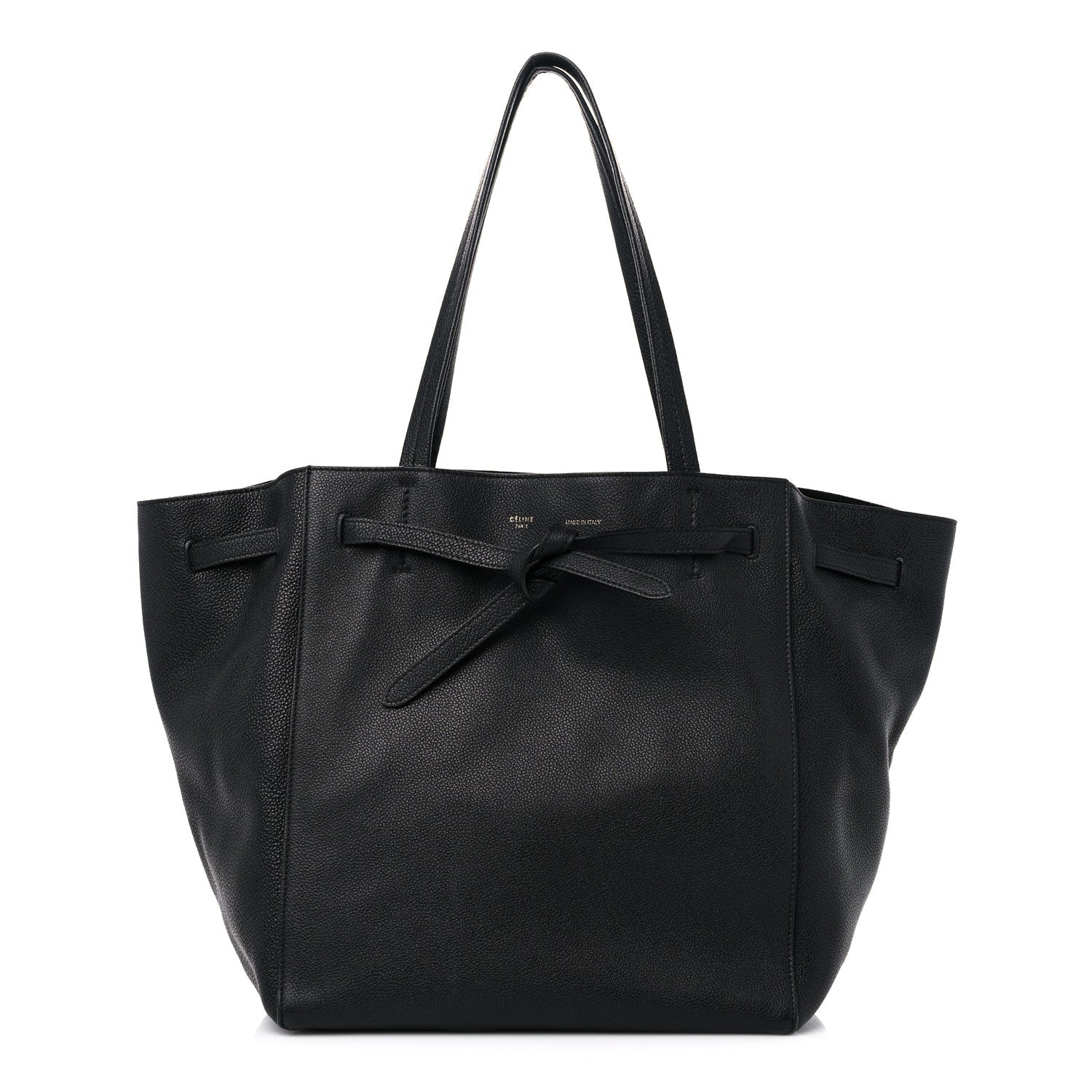 Celine Soft Grained Calfskin Small Belt Cabas Phantom Black 1 of 13