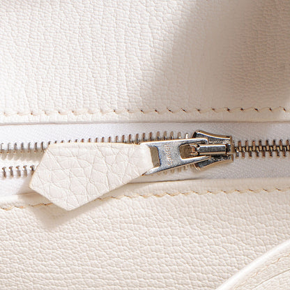 Hermes Taurillon Clemence Birkin 30 White 23 of 28