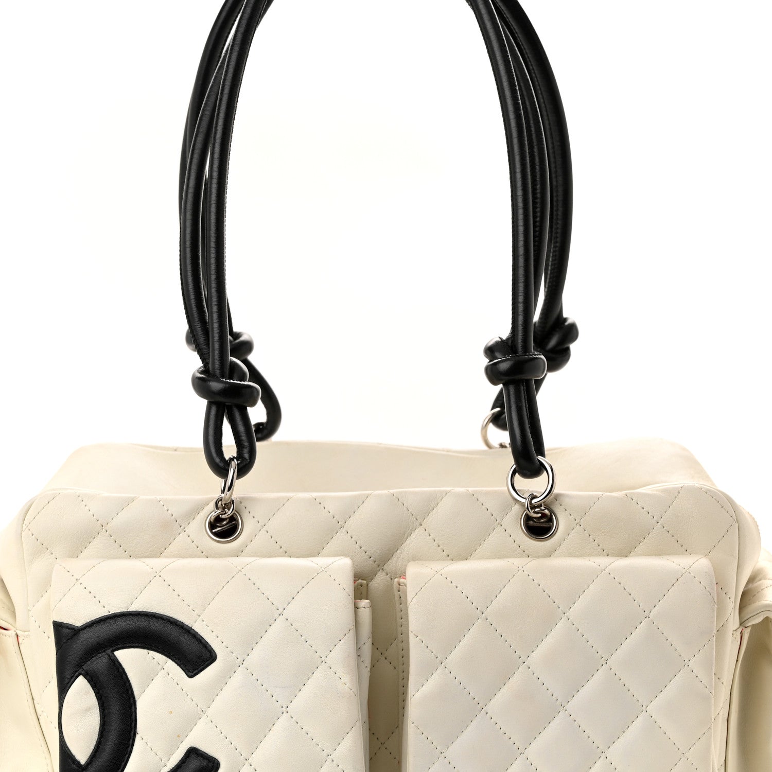 Chanel Calfskin Quilted Large Cambon Multipocket Reporter White 8 of 13