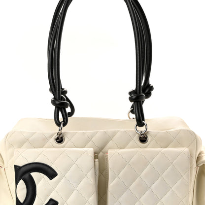 Chanel Calfskin Quilted Large Cambon Multipocket Reporter White 8 of 13
