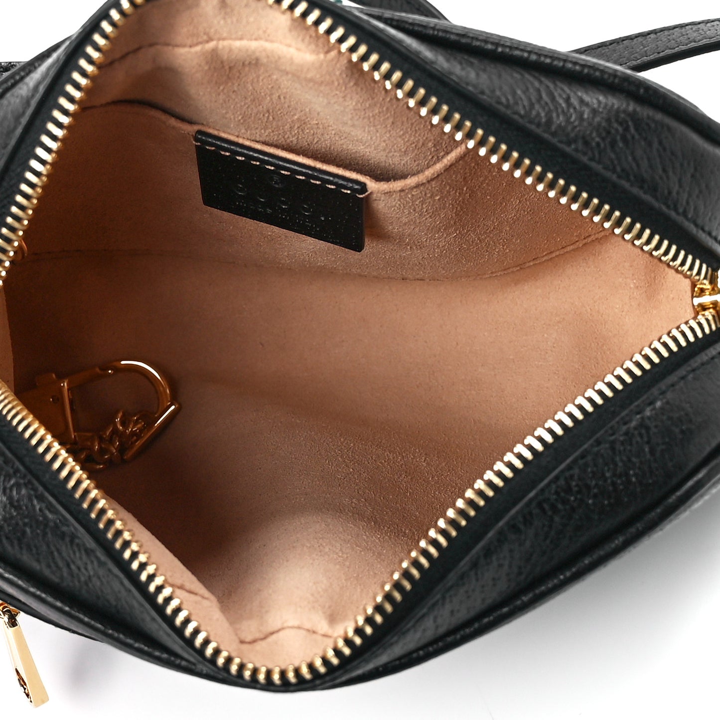 Calfskin Web Mini Ophidia Shoulder Bag Black