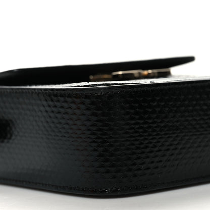 Lanvin Snakeskin JL Carnet Crossbody Black 10 of 14