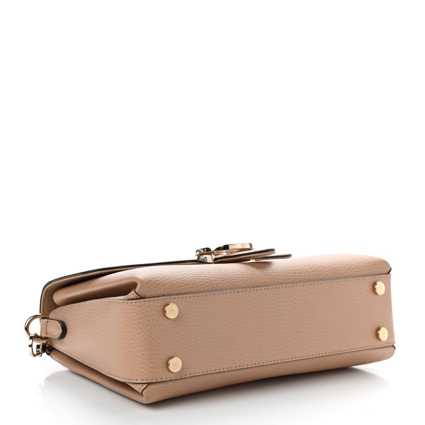 Dollar Calfskin Interlocking G Top Handle Shoulder Bag Camelia