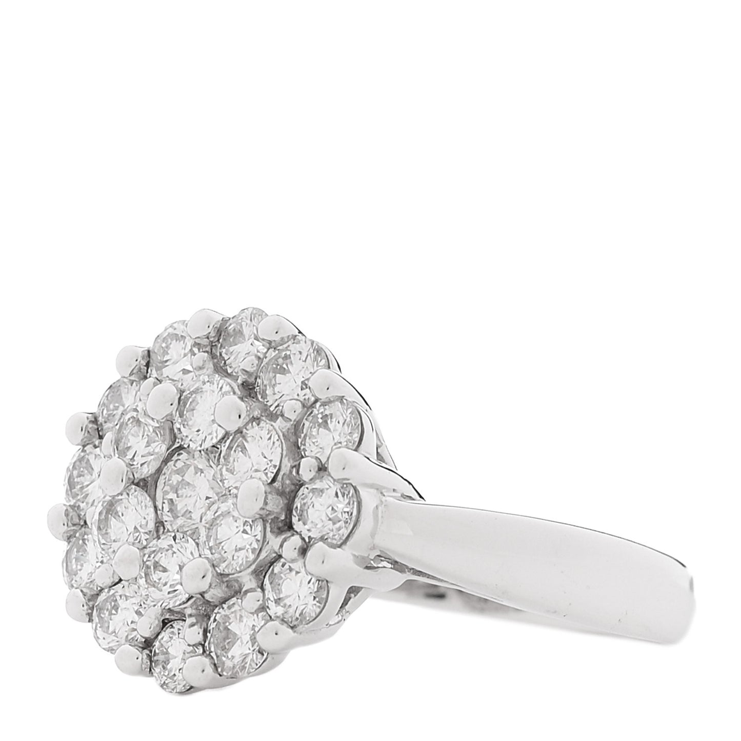 18K White Gold Diamond 2.00ctw Ring 58 8.25