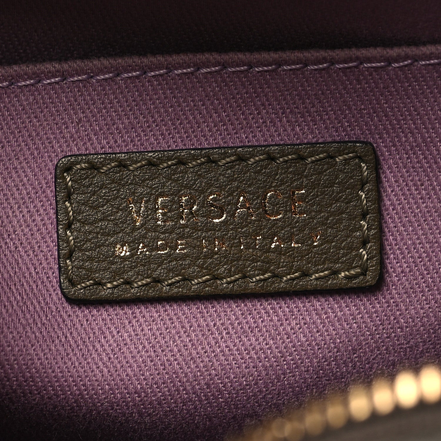Versace Grained Calfskin Medusa Camera Bag Khaki 6 of 9
