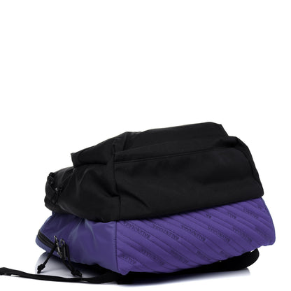 Balenciaga Nylon Double Pack Backpack Purple Black 3 of 11