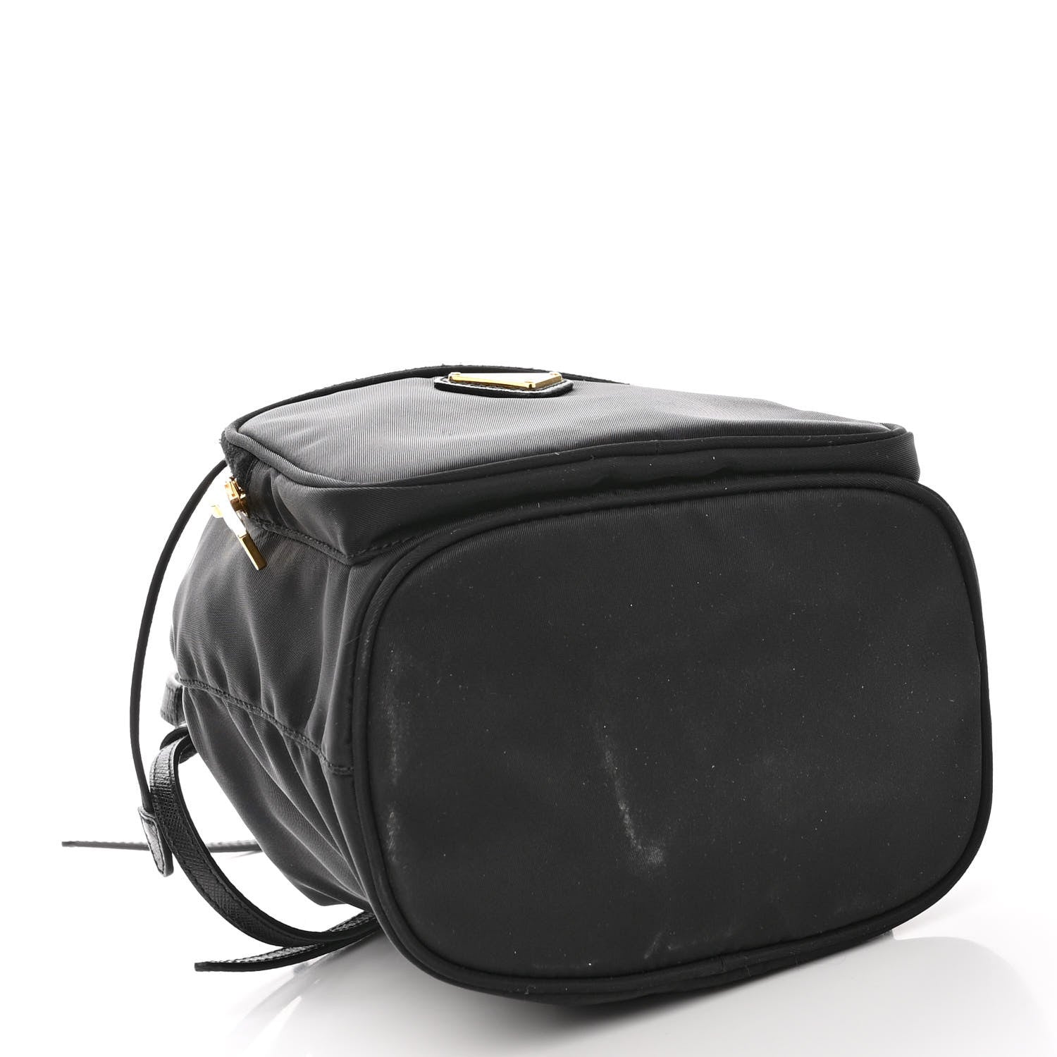 Prada Saffiano Tessuto Nylon Mini Bucket Crossbody Bag Black 4 of 10