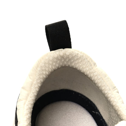 Chanel Nylon Calfskin Suede Womens CC Sneakers 41.5 White Black 9 of 10