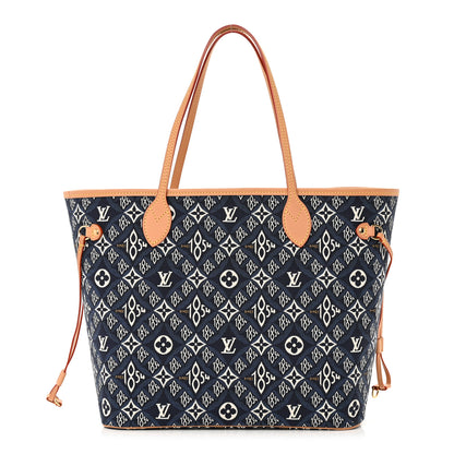 Louis Vuitton Jacquard Since 1854 Neverfull MM Blue 1 of 15