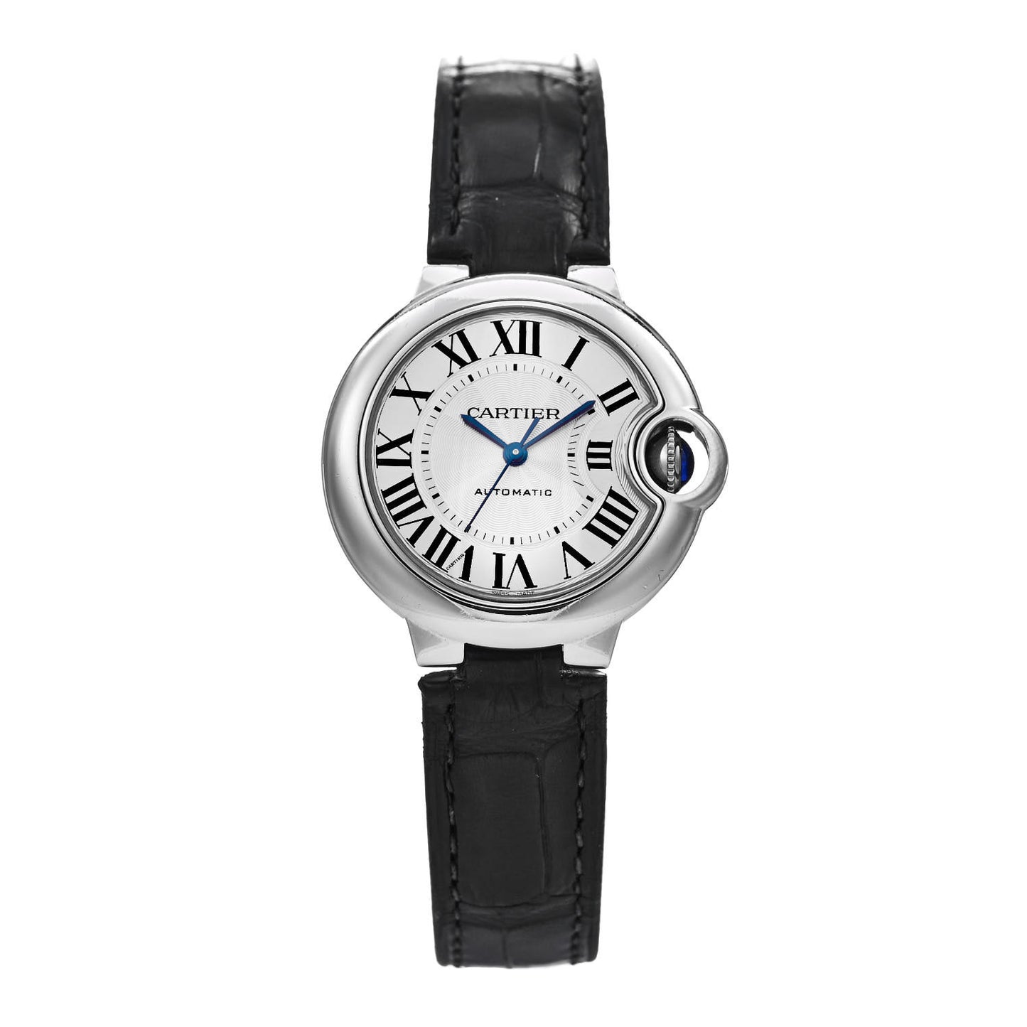 Stainless Steel Alligator 33mm Ballon Bleu De Cartier Automatic Watch