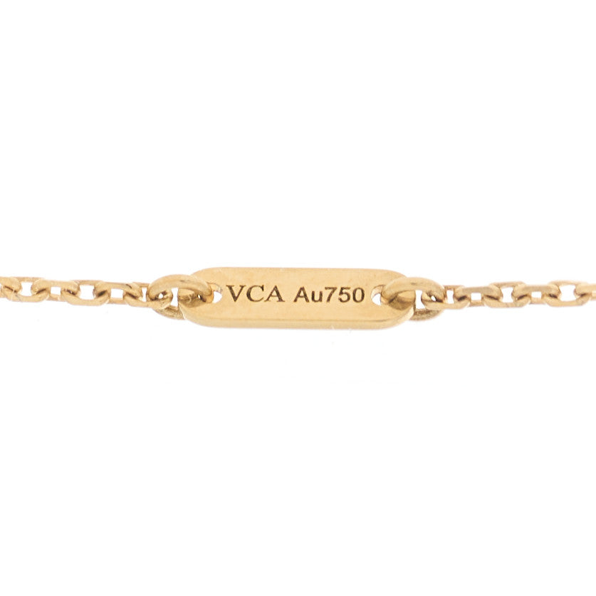 18K Yellow Gold Mother of Pearl Sweet Alhambra Pendant Necklace