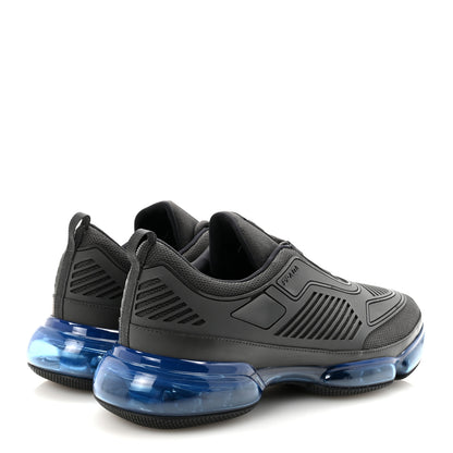 Prada Rubber Knit Fabric Mens Cloudbust Air Sneakers 8.5 Grey Blue 5 of 9