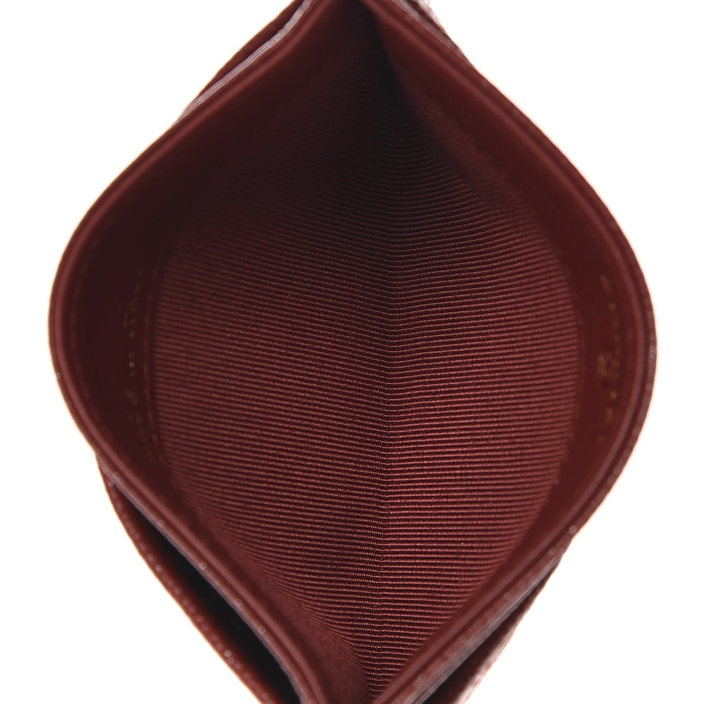 Caviar Quilted Card Holder Dark Red