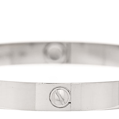 Cartier 18K White Gold LOVE Bracelet 18 3 of 9