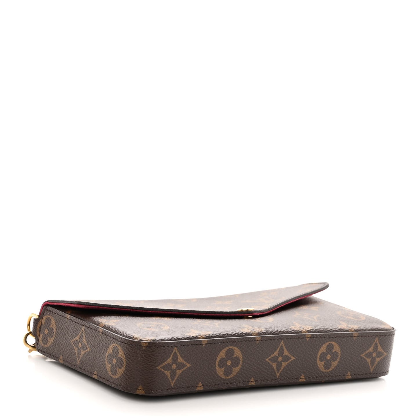 Monogram Pochette Felicie Chain Wallet Fuchsia