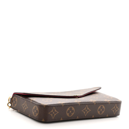 Louis Vuitton Monogram Pochette Felicie Chain Wallet Fuchsia 4 of 9