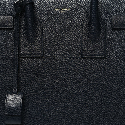 Saint Laurent Grained Calfskin Small Sac De Jour Navy 9 of 13