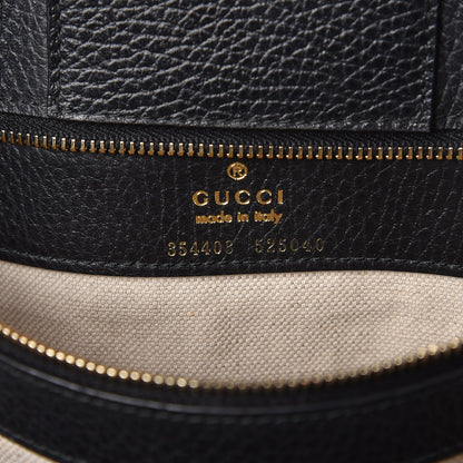 Gucci Pebbled Calfskin Small Swing Tote Black 6 of 14