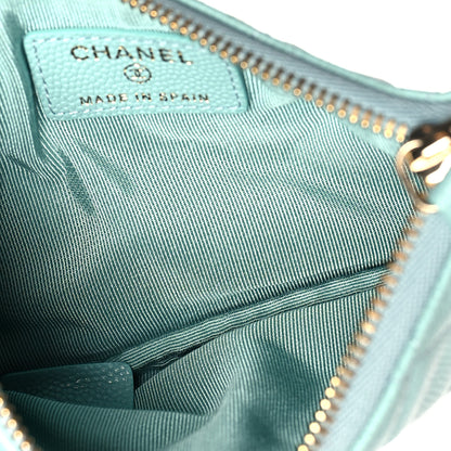 Chanel Caviar Quilted Small Cosmetic Case Light Blue 5 of 8