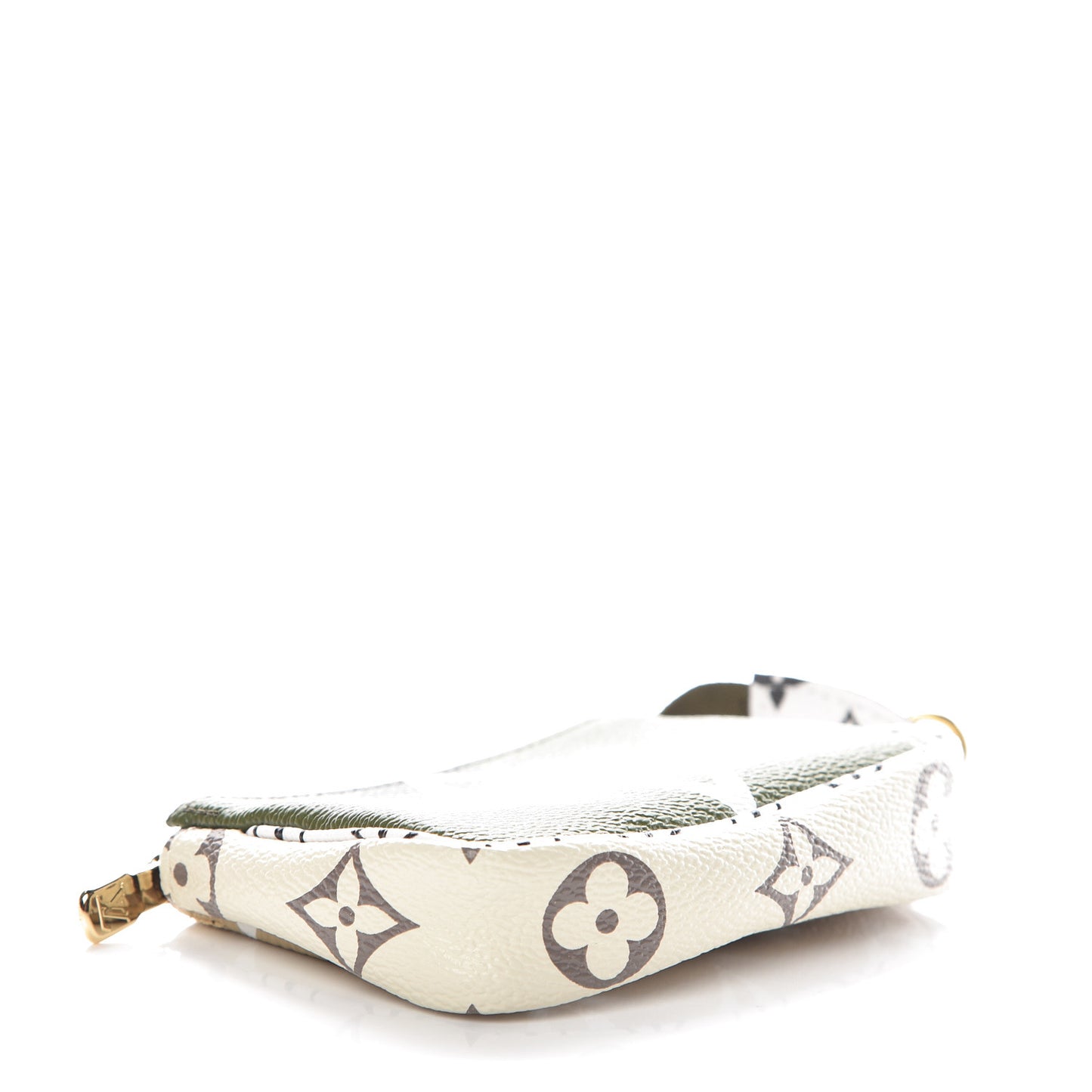 Monogram Giant Micro Pochette Accessories Kaki White