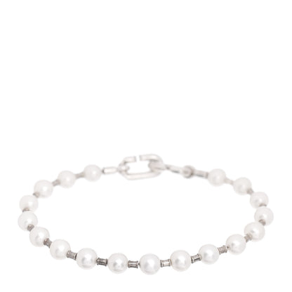 Tiffany Sterling Silver Pearl 7-8mm HardWear Bracelet 1 of 4
