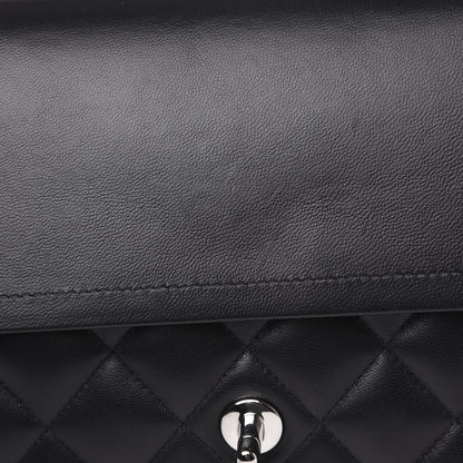 Chanel Lambskin Quilted Jumbo Double Flap Black 12 of 13