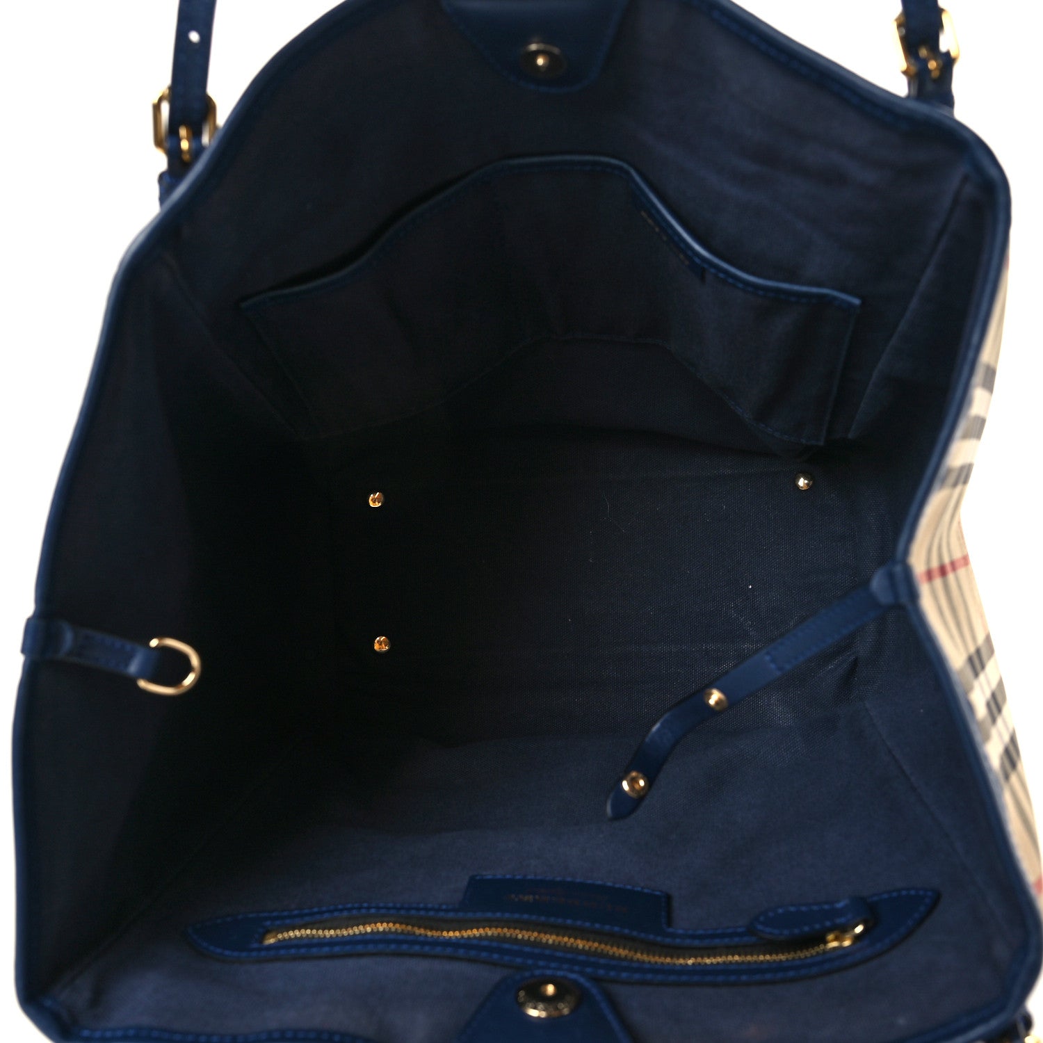 Burberry House Check Small Canterbury Tote Navy 5 of 10