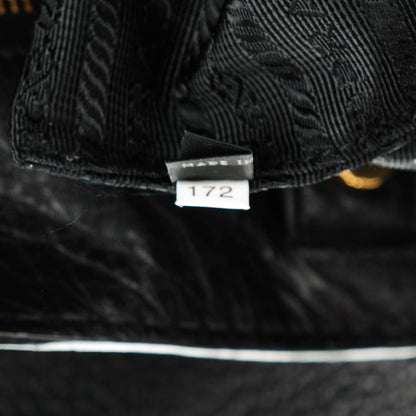 Prada Vitello Daino Logo Hobo Nero Black 9 of 9
