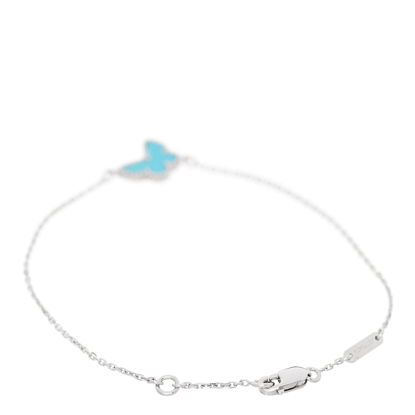18K White Gold Turquoise Sweet Alhambra Butterfly Bracelet
