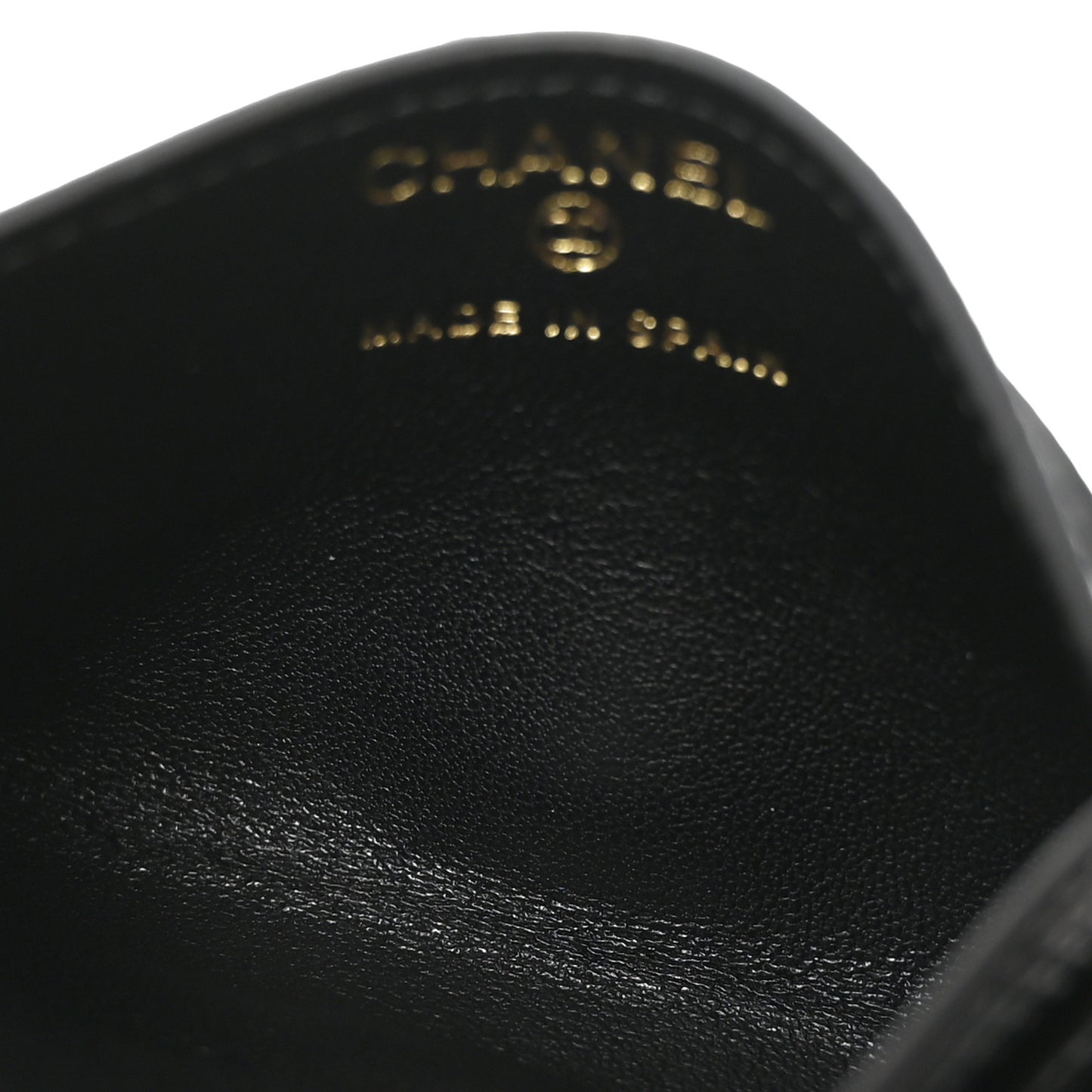 Calfskin Lizard Embossed Card Holder Black