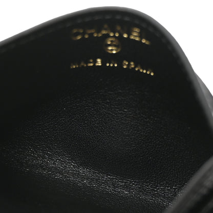 Chanel Calfskin Lizard Embossed Card Holder Black 9 of 16