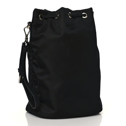 Prada Saffiano Tessuto Nylon Vela Bucket Wristlet Black 3 of 10