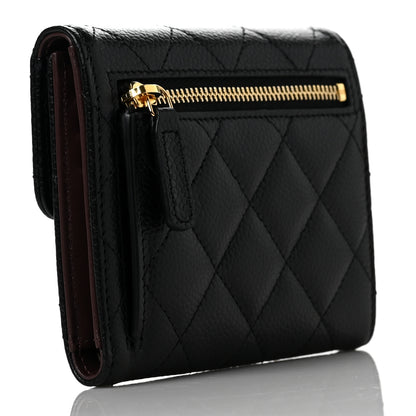 Chanel Caviar Quilted Compact Flap Wallet Black 3 of 8